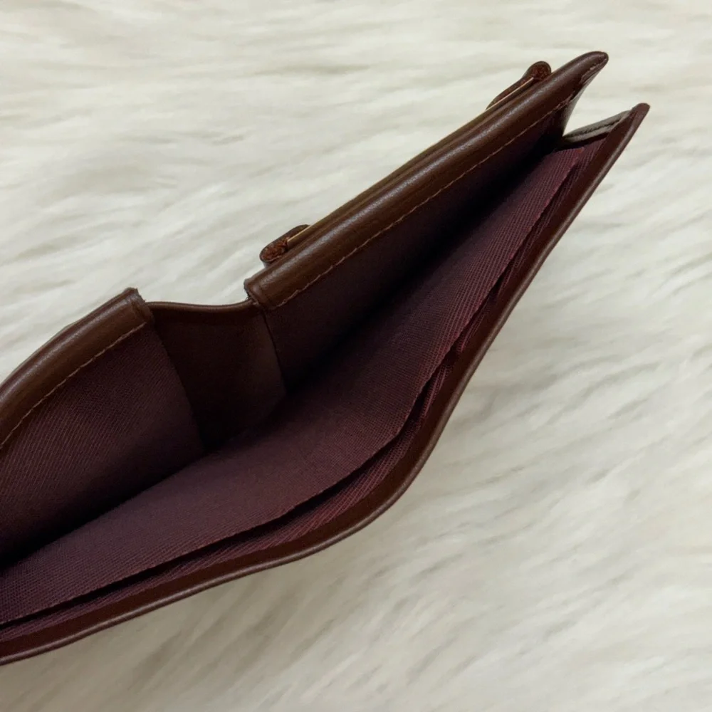 BUXTON - BROWN LEATHER COMPACT BIFOLD WALLET